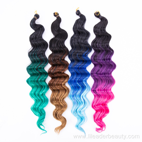 Synthetic Bulk Crochet Braids Deep Wave Crochet Hair